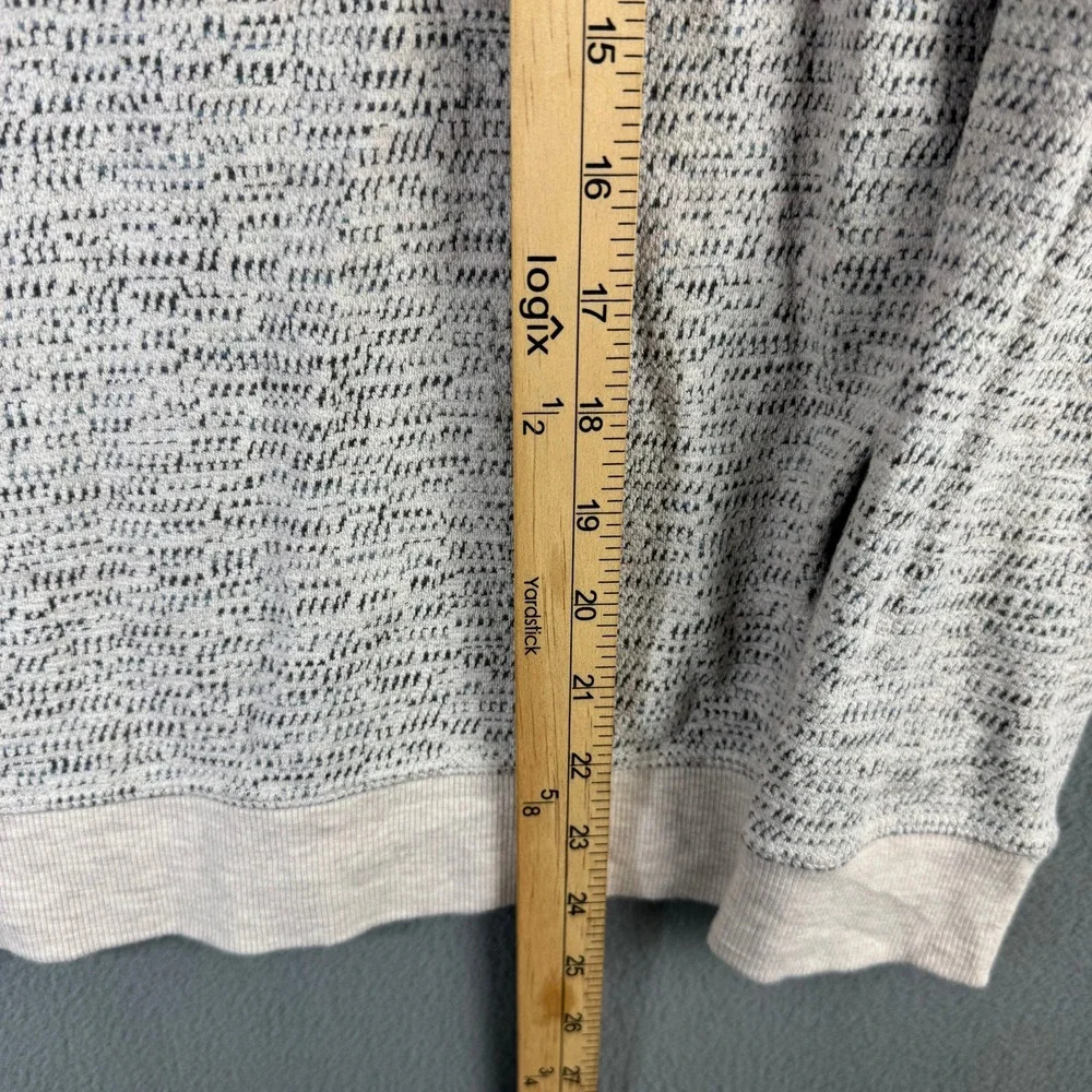 Marine Layer Mens Small Textured Raglan Crewneck Sweatshirt Cream Blue 18693